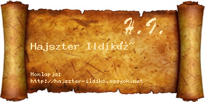 Hajszter Ildikó névjegykártya