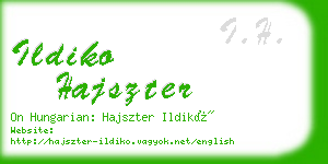 ildiko hajszter business card